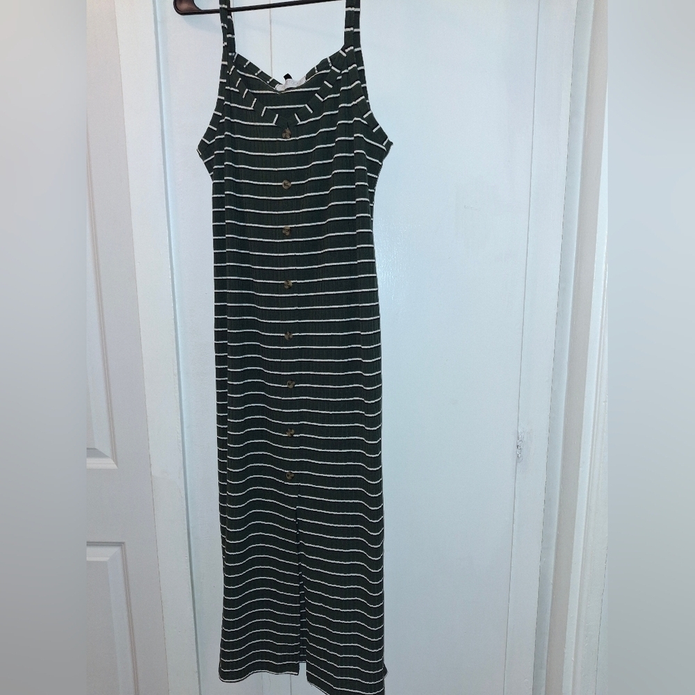 Striped Green Maxi Dress